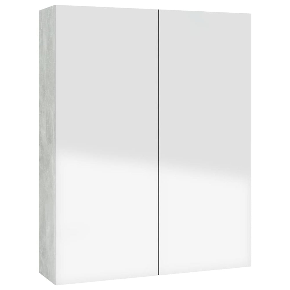 Badkamerkast met spiegel 60x15x75 cm MDF betongrijs MeubelReus