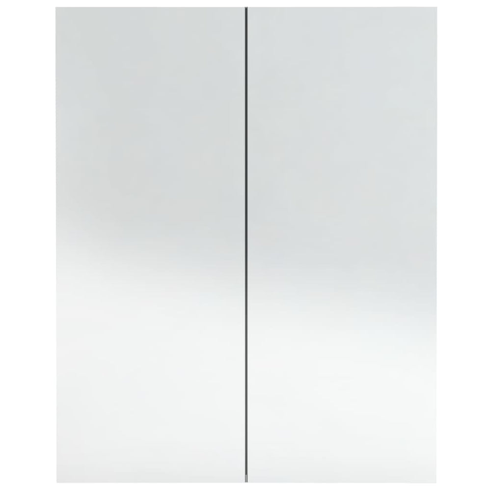 Badkamerkast met spiegel 60x15x75 cm MDF betongrijs MeubelReus