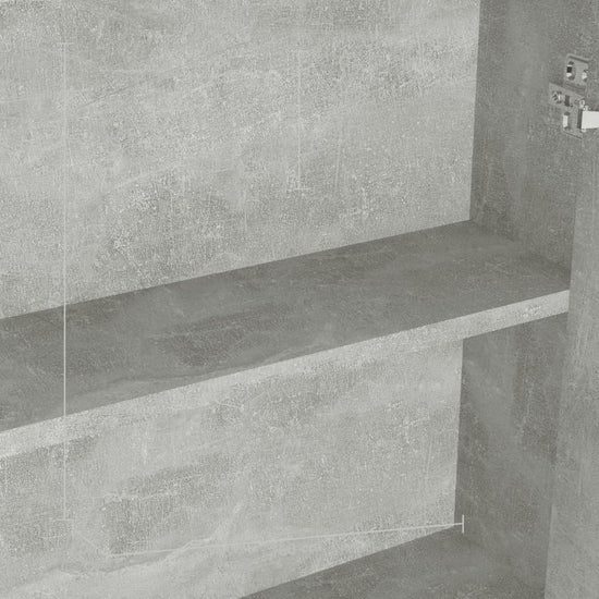 Badkamerkast met spiegel 60x15x75 cm MDF betongrijs MeubelReus