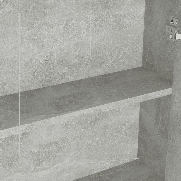 Badkamerkast met spiegel 60x15x75 cm MDF betongrijs MeubelReus