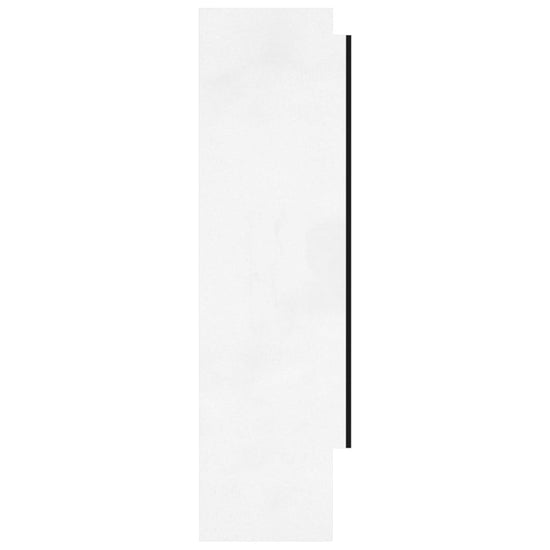 Badkamerkast met spiegel 80x15x60 cm MDF glanzend wit MeubelReus