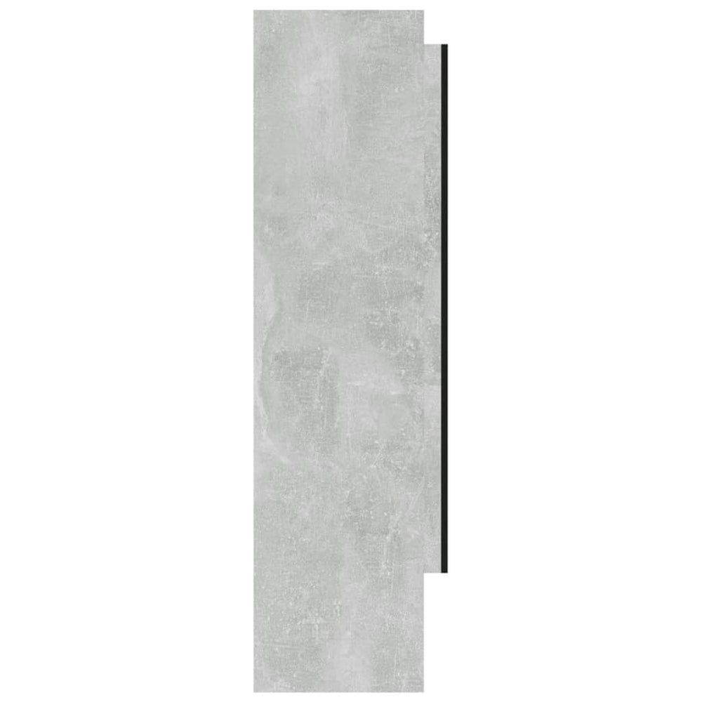 Badkamerkast met spiegel 80x15x60 cm MDF betongrijs MeubelReus