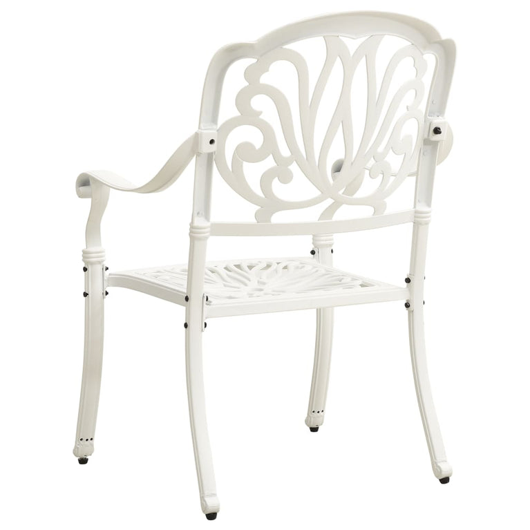 3-delige Bistroset gietaluminium wit