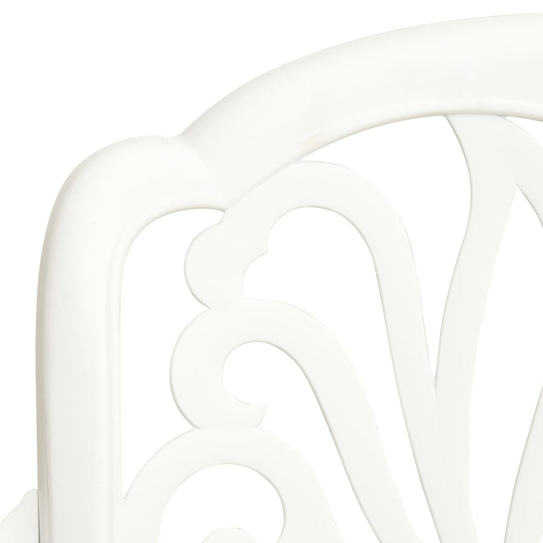 3-delige Bistroset gietaluminium wit