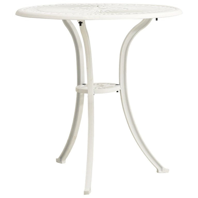3-delige Bistroset gietaluminium wit