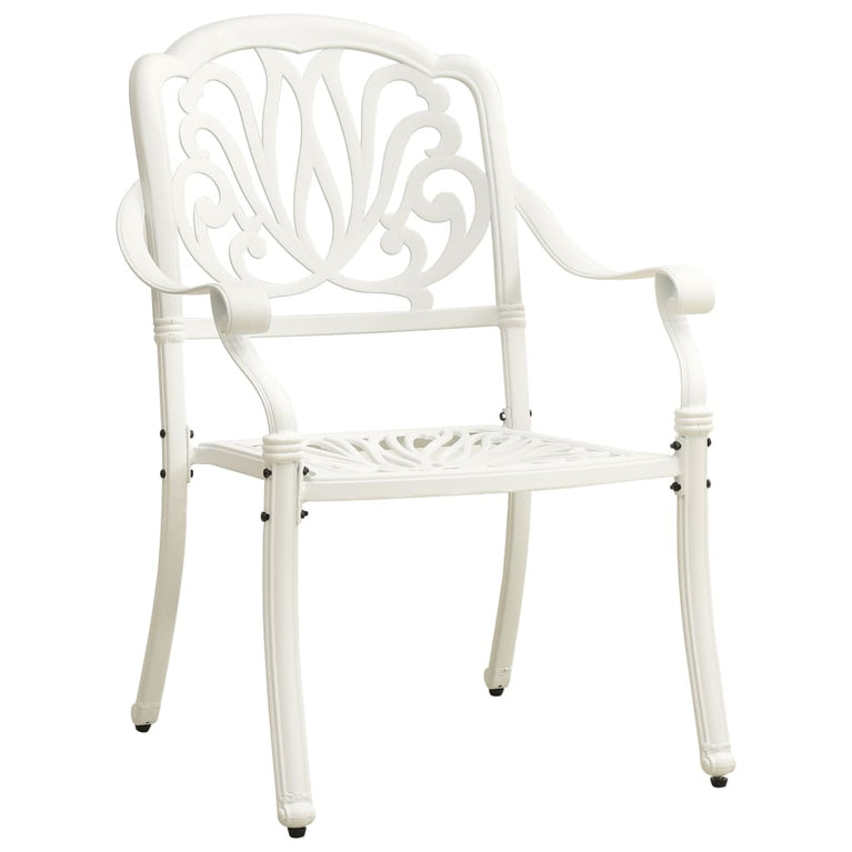 3-delige Bistroset gietaluminium wit