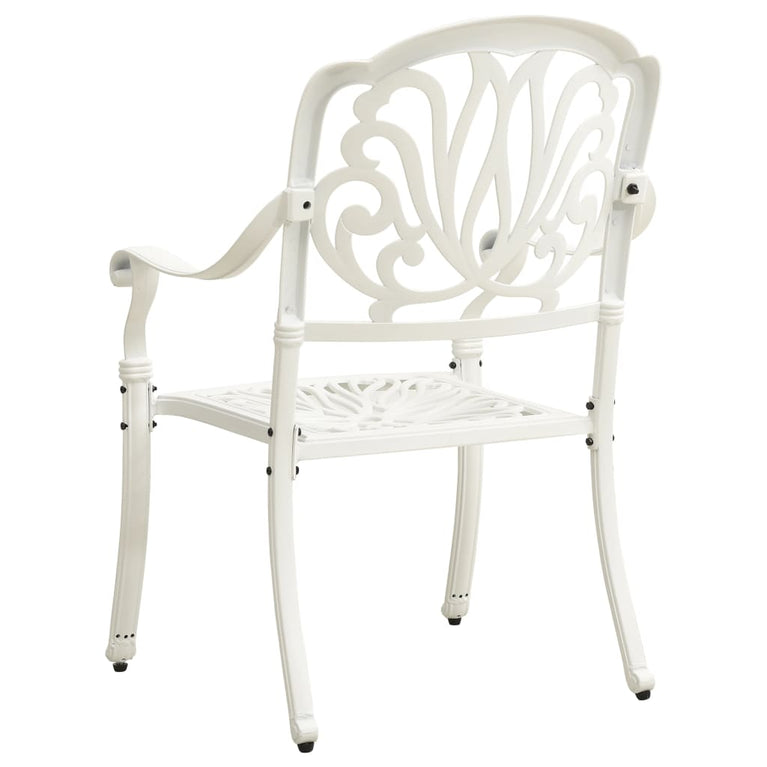 3-delige Bistroset gietaluminium wit