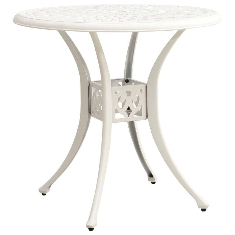 3-delige Bistroset gietaluminium wit