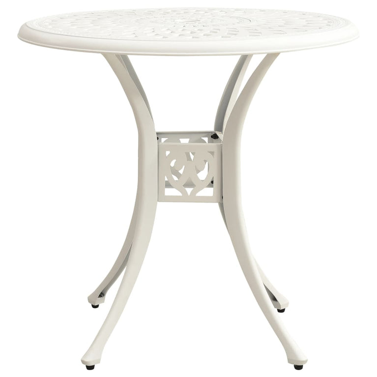3-delige Bistroset gietaluminium wit