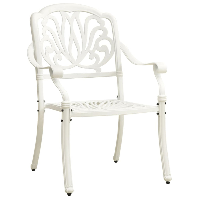 3-delige Bistroset gietaluminium wit