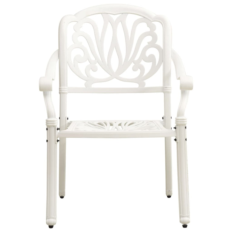 3-delige Bistroset gietaluminium wit