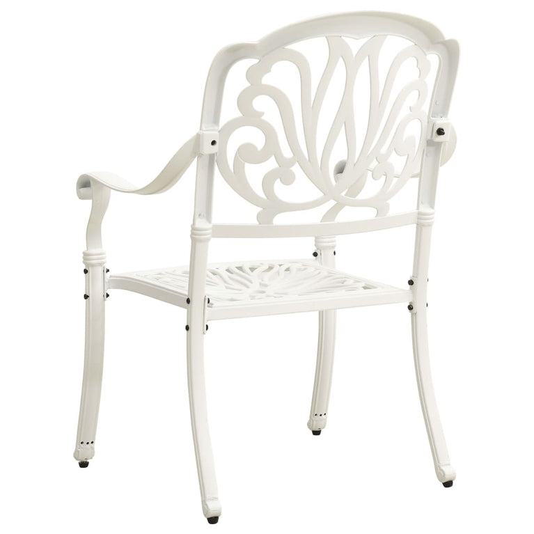 3-delige Bistroset gietaluminium wit