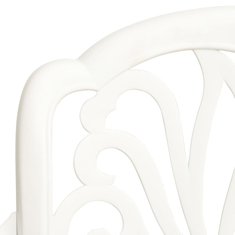 3-delige Bistroset gietaluminium wit