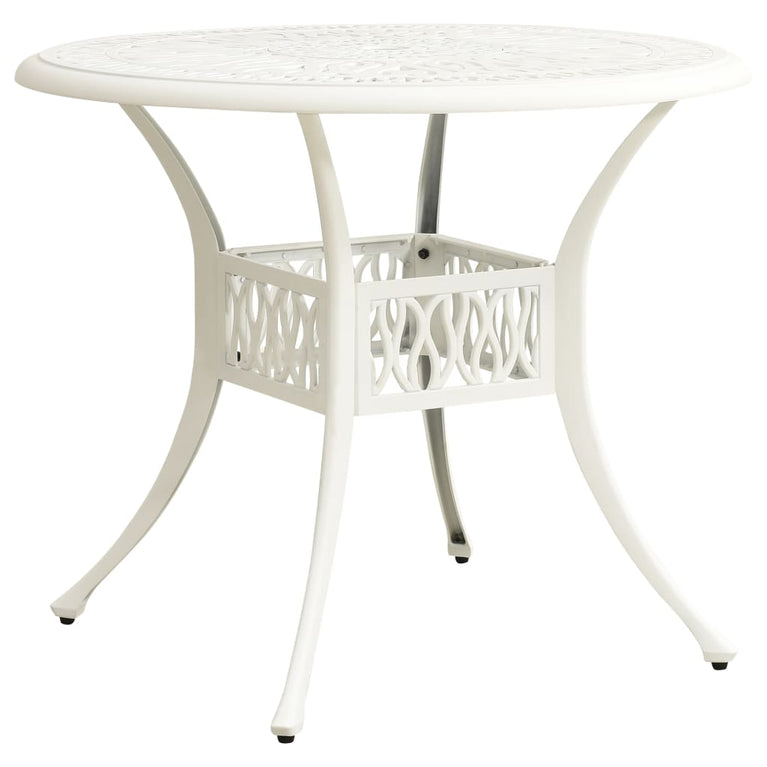 3-delige Bistroset gietaluminium wit
