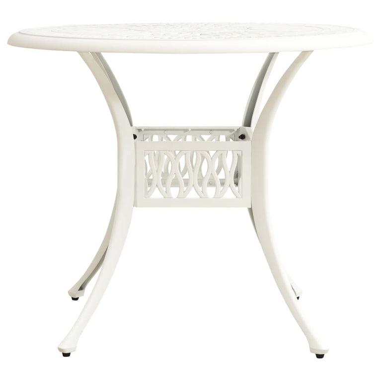 3-delige Bistroset gietaluminium wit