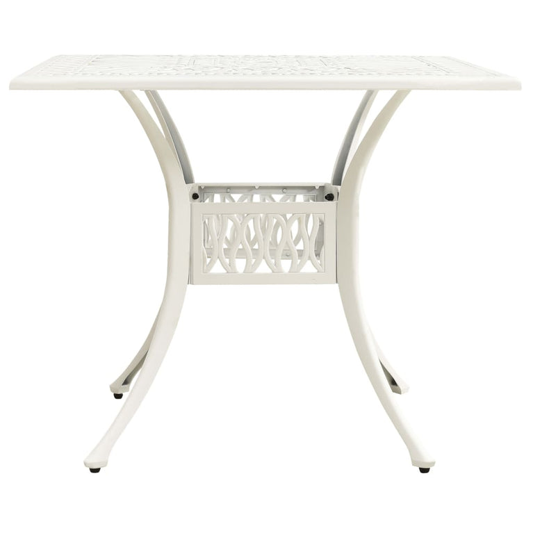 3-delige Bistroset gietaluminium wit