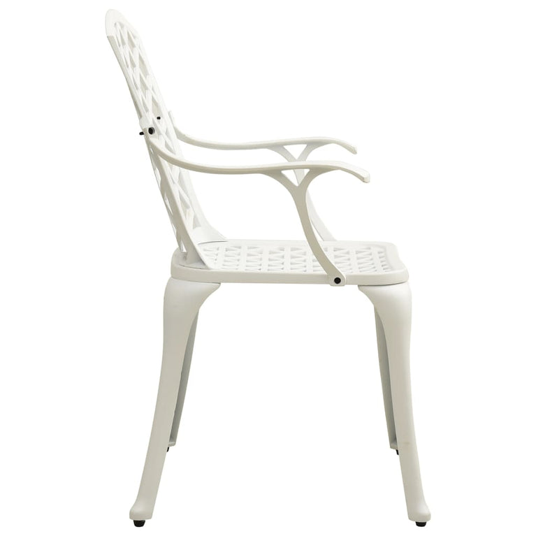 3-delige Bistroset gietaluminium wit