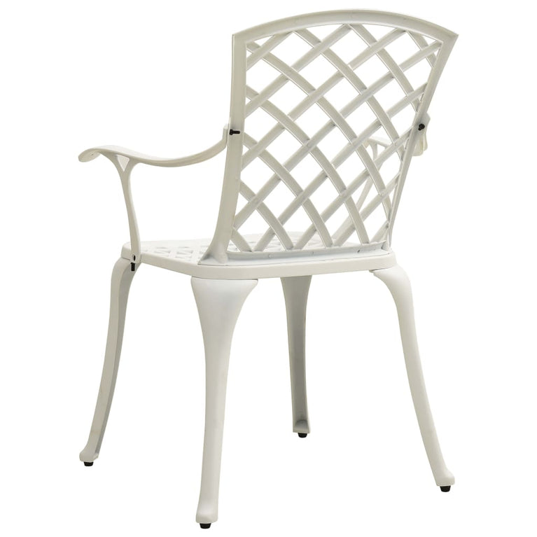 3-delige Bistroset gietaluminium wit