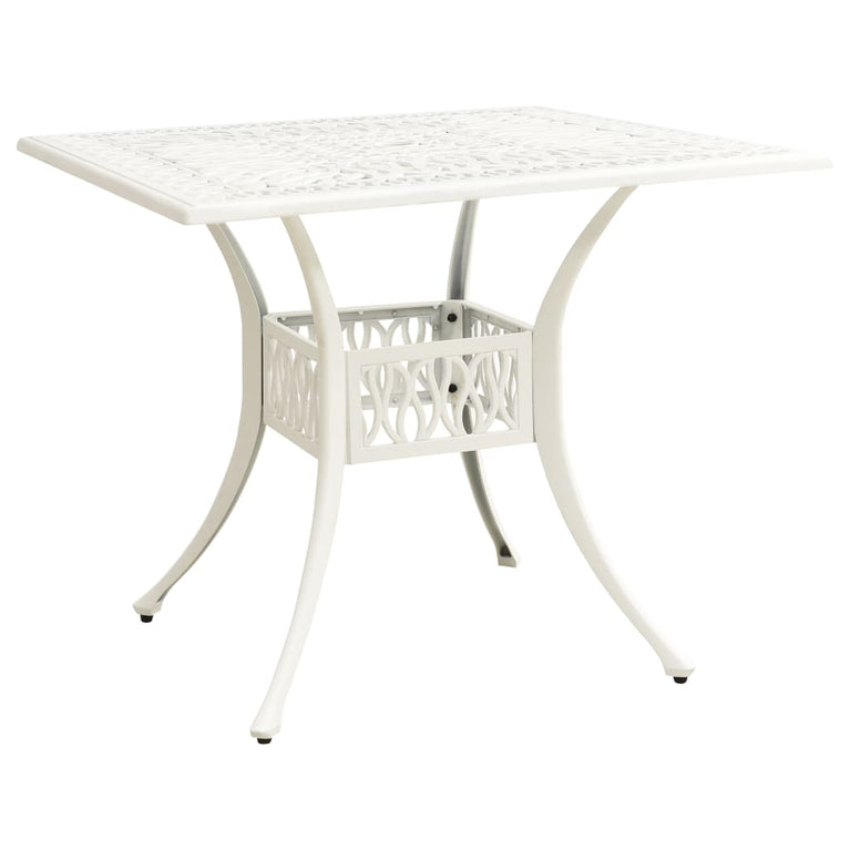 3-delige Bistroset gietaluminium wit