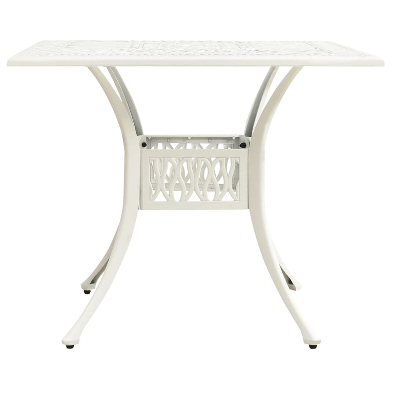 3-delige Bistroset gietaluminium wit