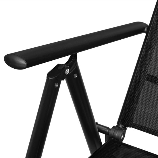3-delige Bistroset aluminium en textileen zwart MeubelReus
