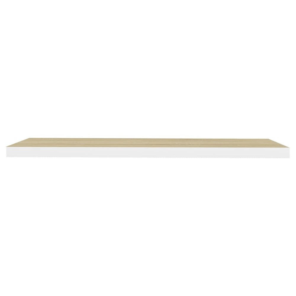 Wandschappen zwevend 4 st 90x23,5x3,8 cm MDF eikenkleurig wit MeubelReus