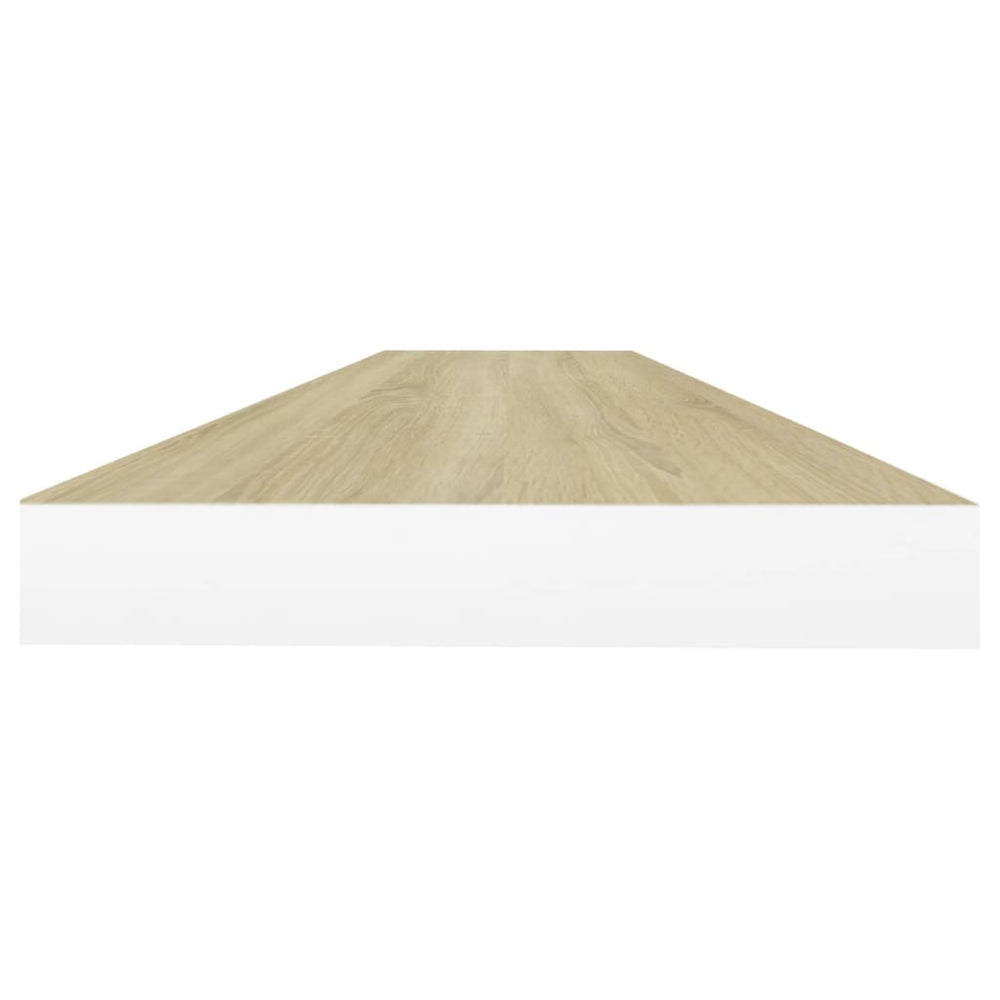 Wandschappen zwevend 4 st 90x23,5x3,8 cm MDF eikenkleurig wit MeubelReus