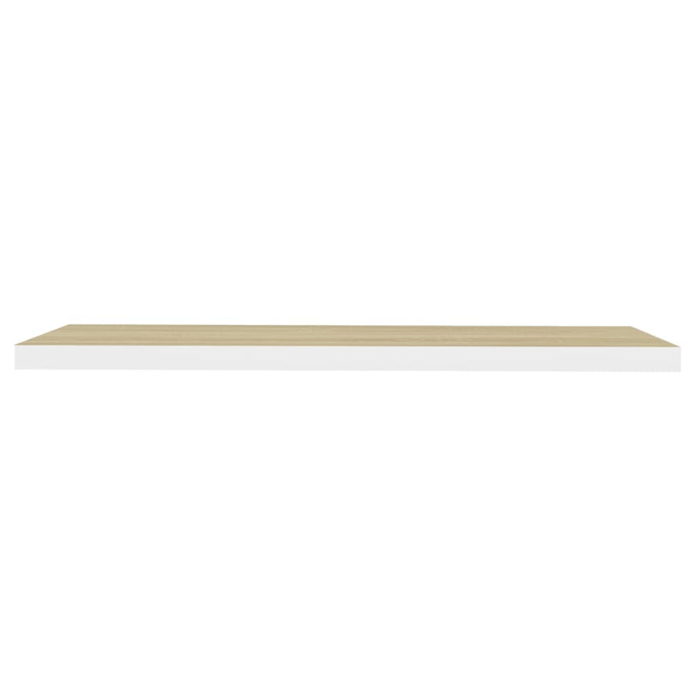 Wandschappen zwevend 4 st 120x23,5x3,8 cm MDF eikenkleurig wit MeubelReus