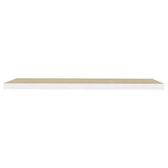 Wandschappen zwevend 4 st 120x23,5x3,8 cm MDF eikenkleurig wit MeubelReus