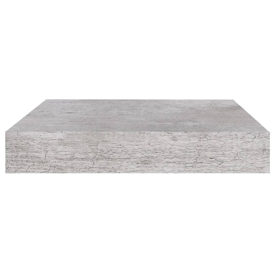 Wandschappen 2 st zwevend 23x23,5x3,8 cm MDF betongrijs MeubelReus