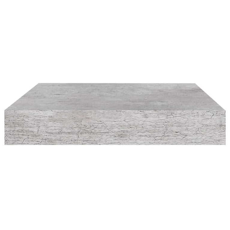Wandschappen 2 st zwevend 23x23,5x3,8 cm MDF betongrijs MeubelReus