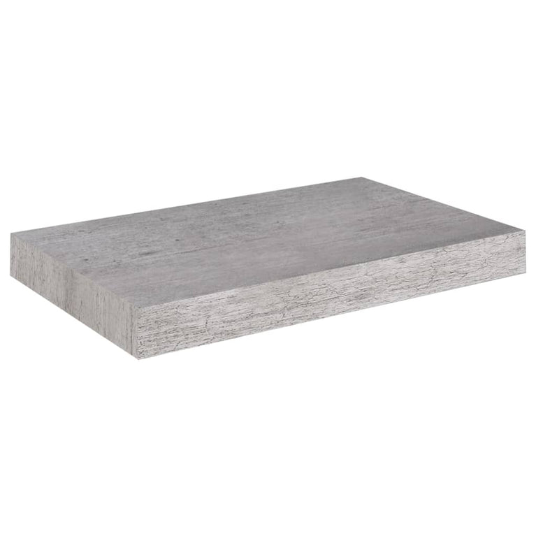 Wandschappen 2 st zwevend 40x23x3,8 cm MDF betongrijs MeubelReus