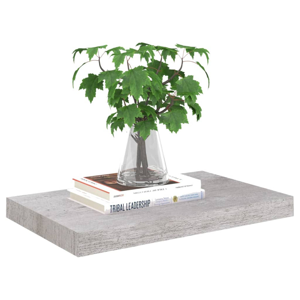 Wandschappen zwevend 4 st 50x23x3,8 cm MDF betongrijs MeubelReus