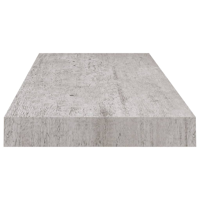 Wandschappen zwevend 2 st 60x23,5x3,8 cm MDF betongrijs MeubelReus