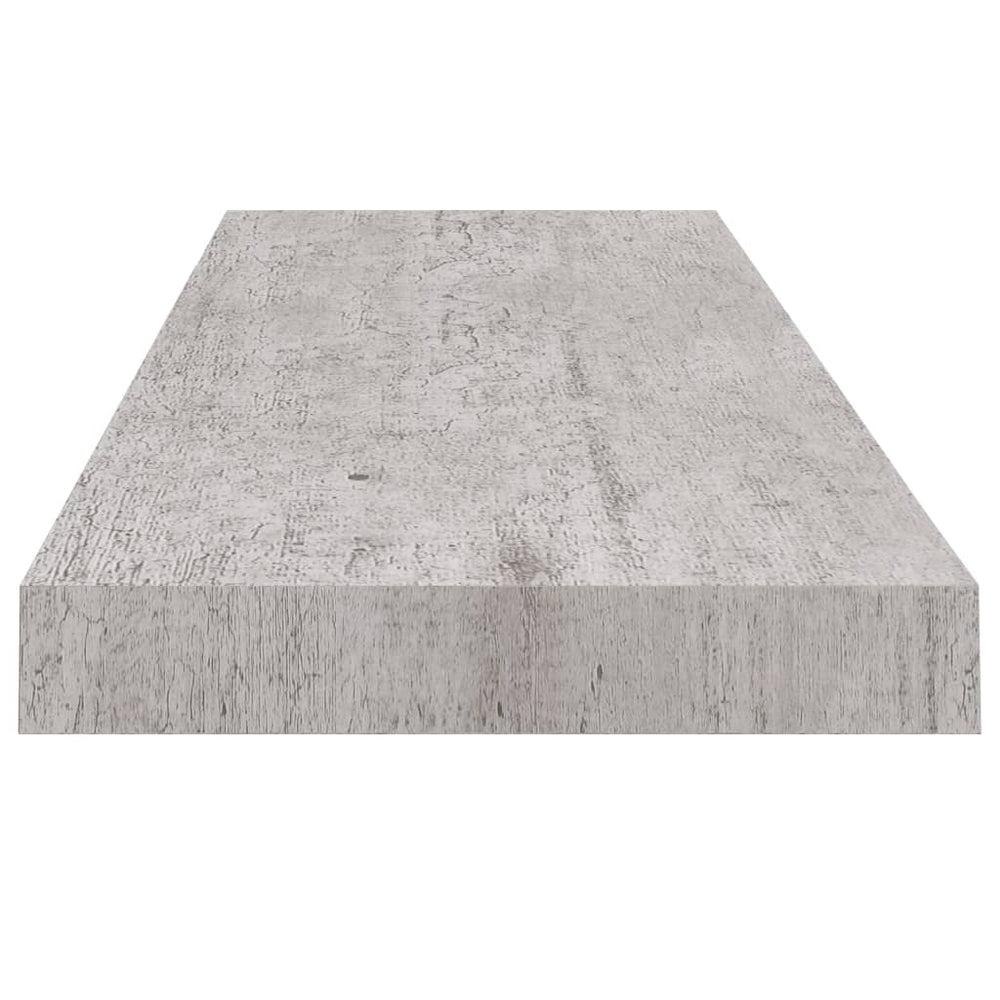 Wandschappen zwevend 4 st 80x23,5x3,8 cm MDF betongrijs MeubelReus
