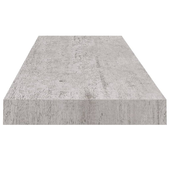 Wandschappen zwevend 4 st 80x23,5x3,8 cm MDF betongrijs MeubelReus