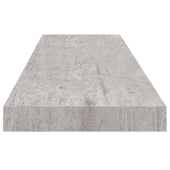 Wandschap zwevend 90x23,5x3,8 cm MDF betongrijs MeubelReus