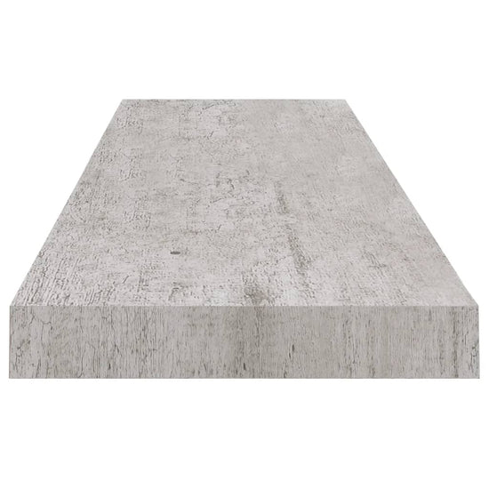 Wandschappen zwevend 2 st 90x23,5x3,8 cm MDF betongrijs MeubelReus