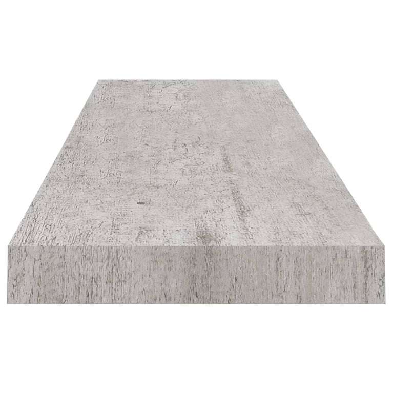 Wandschappen zwevend 2 st 90x23,5x3,8 cm MDF betongrijs MeubelReus