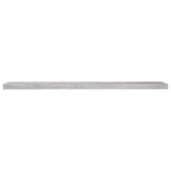 Wandschappen zwevend 2 st 120x23,5x3,8 cm MDF betongrijs MeubelReus