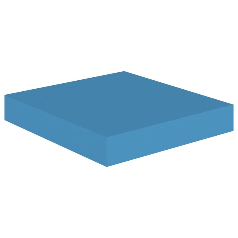 Wandschap zwevend 23x23,5x3,8 cm MDF blauw MeubelReus