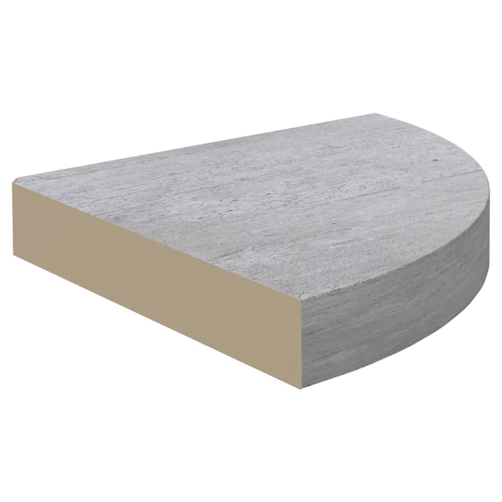Hoekwandschap 35x35x3,8 cm MDF betongrijs MeubelReus