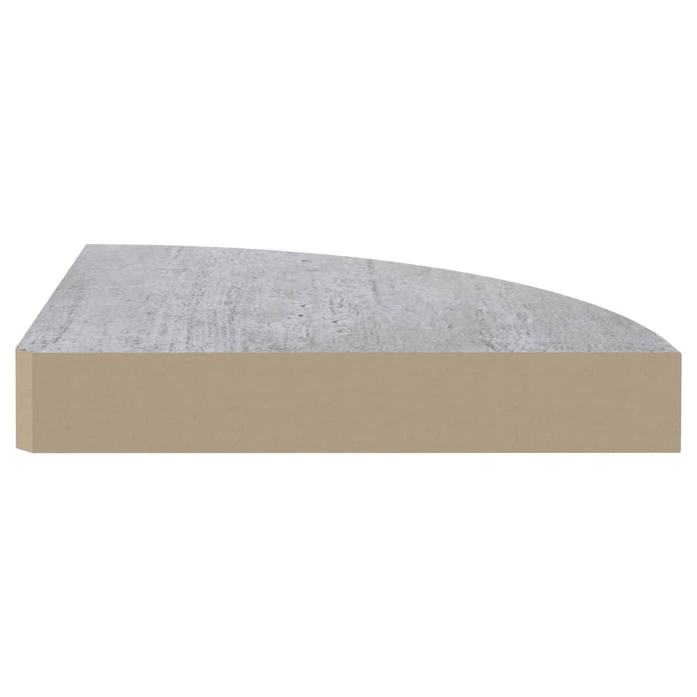 Hoekwandschap 35x35x3,8 cm MDF betongrijs MeubelReus