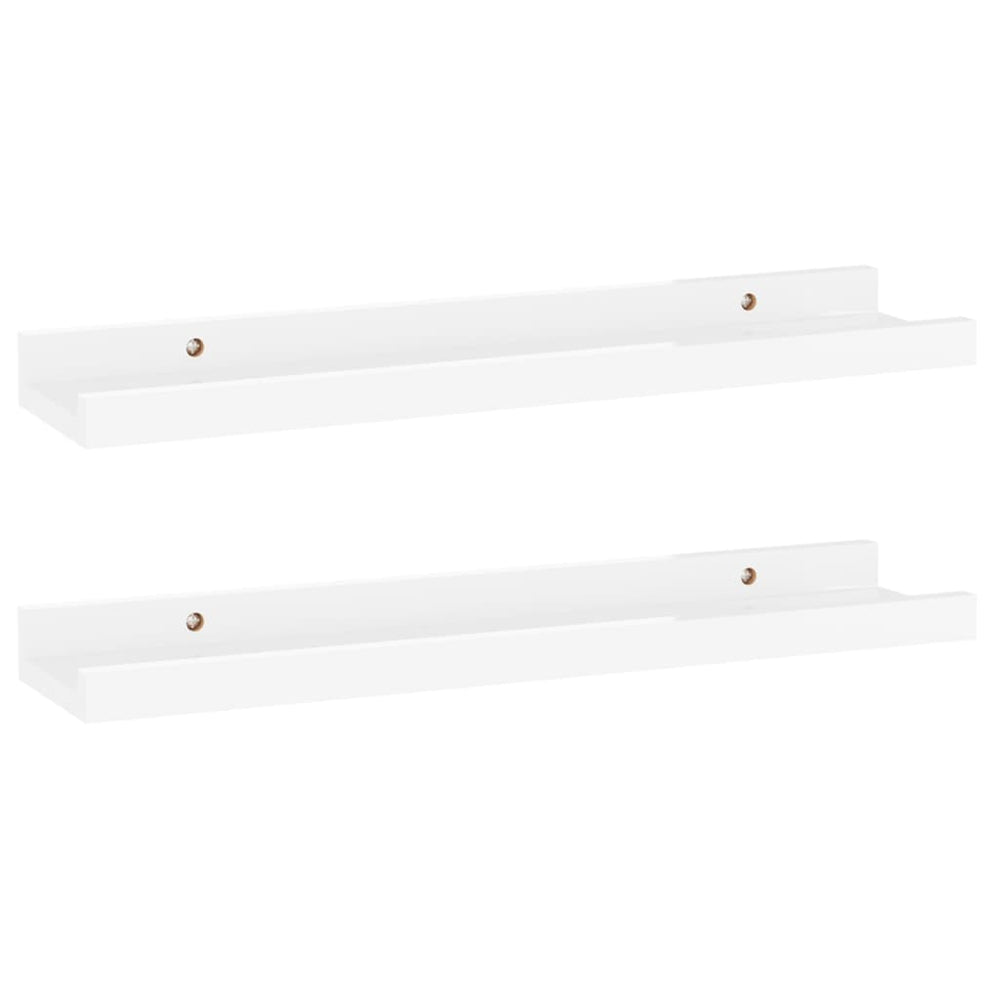Wandschappen 2 st 40x9x3 cm hoogglans wit MeubelReus