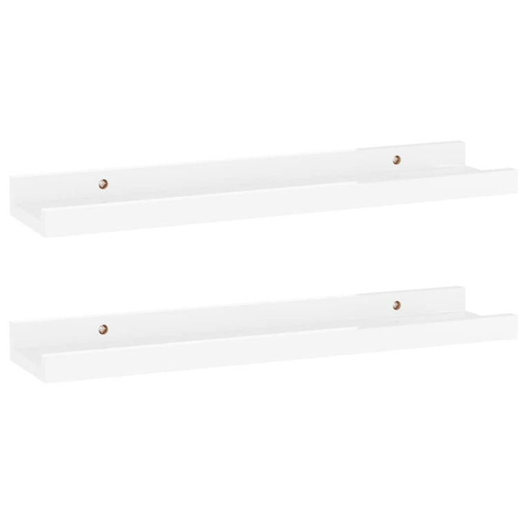 Wandschappen 2 st 40x9x3 cm hoogglans wit MeubelReus