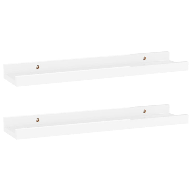 Wandschappen 2 st 40x9x3 cm hoogglans wit MeubelReus
