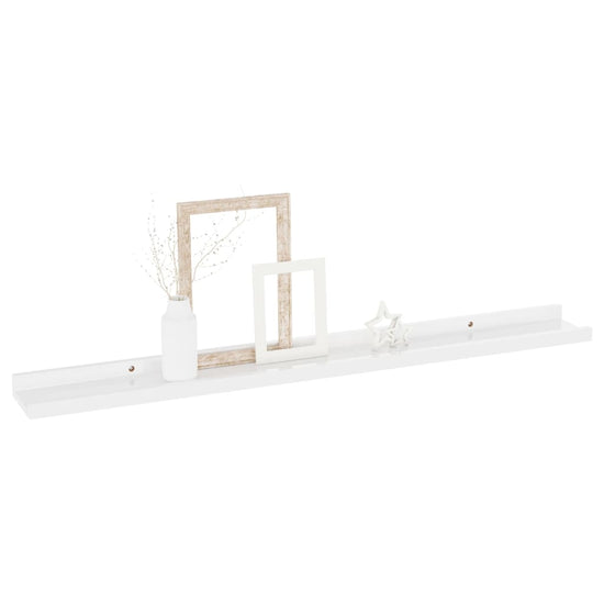 Wandschappen 2 st 80x9x3 cm hoogglans wit MeubelReus