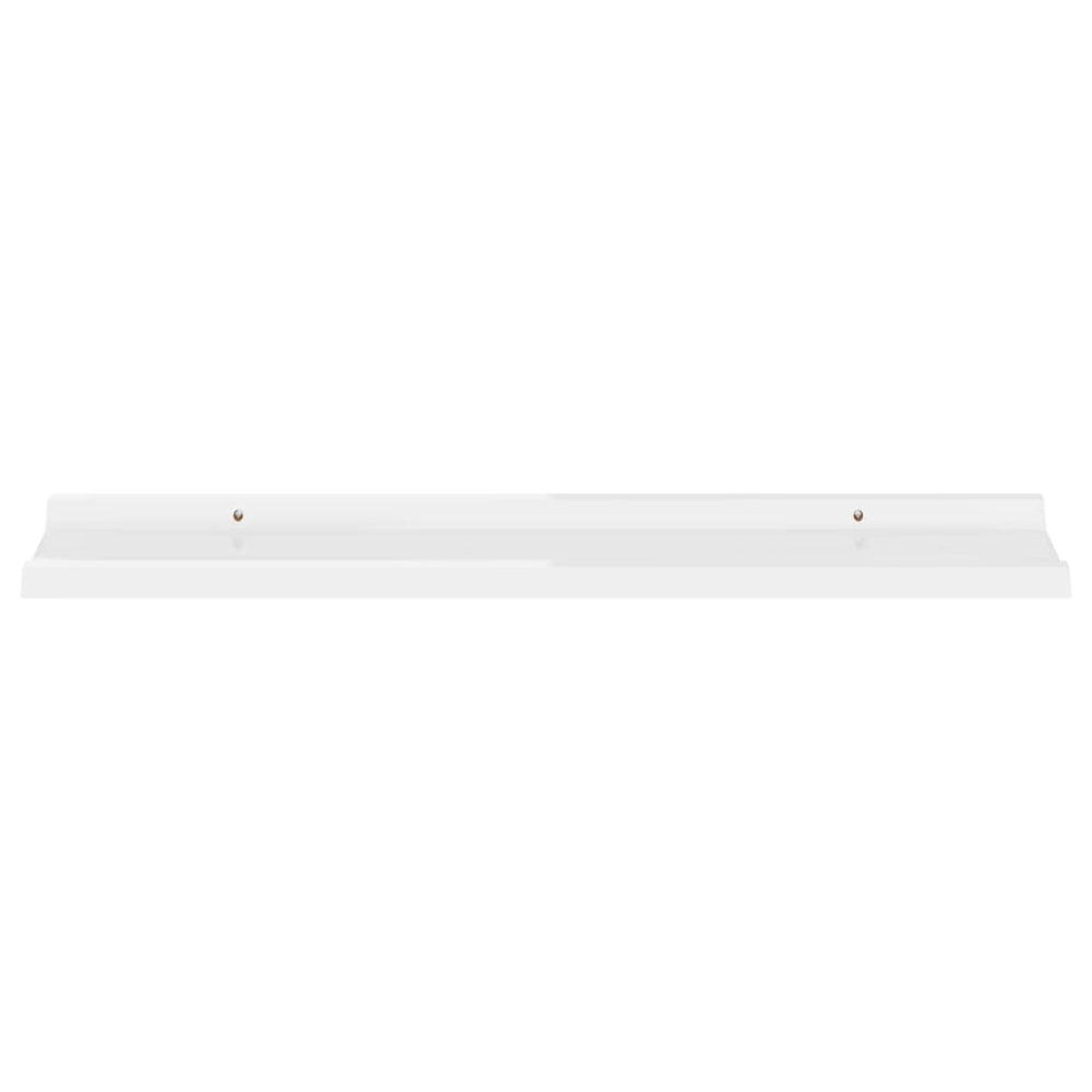 Wandschappen 2 st 80x9x3 cm hoogglans wit MeubelReus
