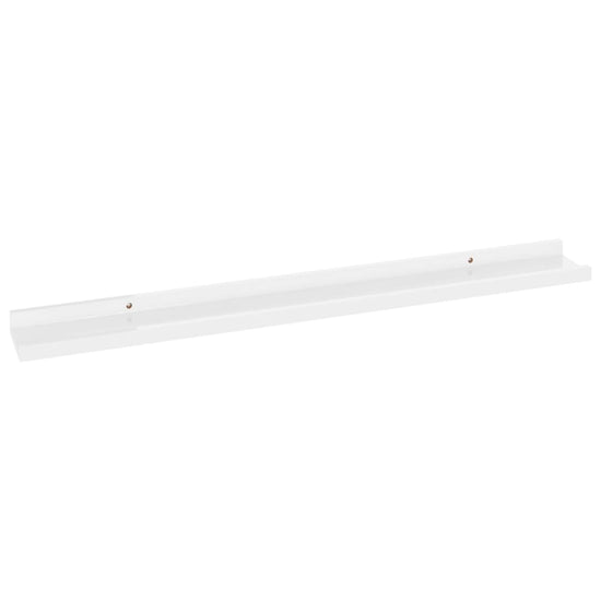 Wandschappen 2 st 80x9x3 cm hoogglans wit MeubelReus
