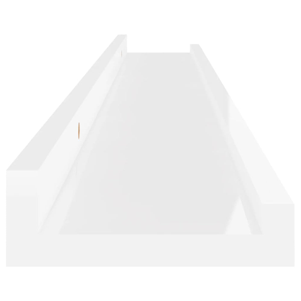 Wandschappen 2 st 80x9x3 cm hoogglans wit MeubelReus